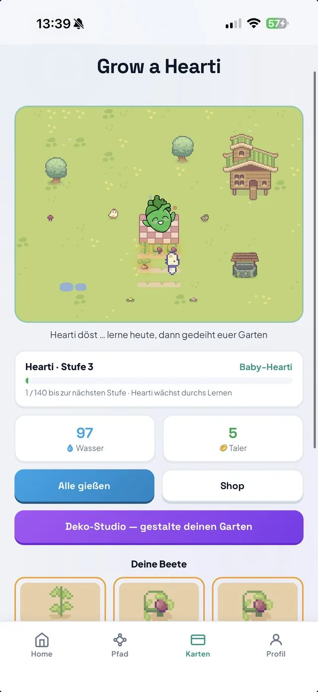 Grow a Hearti: dein Garten wächst durchs Lernen